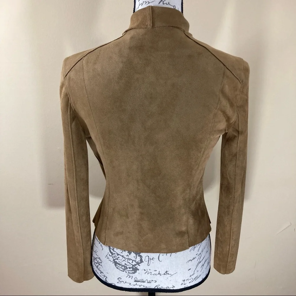 Blank NYC Drape Front Faux Suede Jacket - Picture 11 of 14